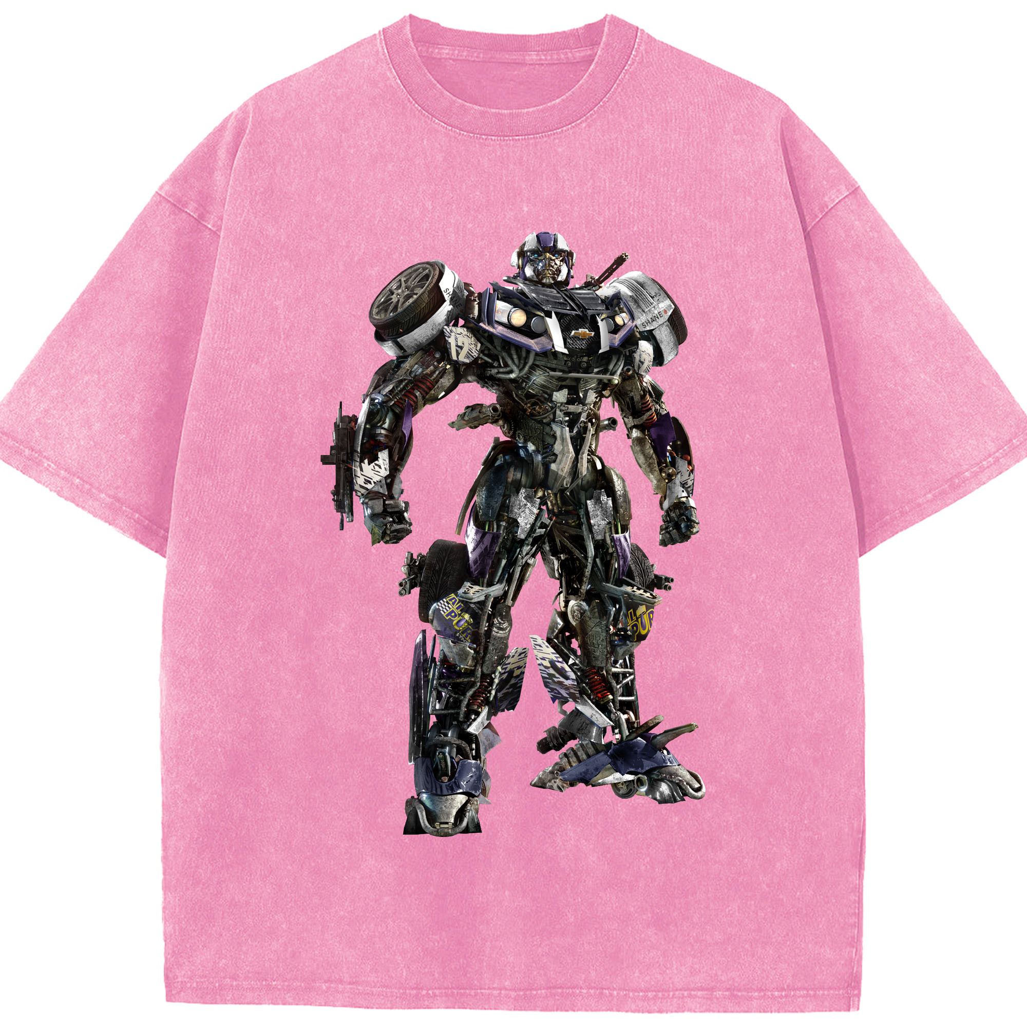 （画像用）  綿100% ヴィンテージ風 半袖Tシャツ（フロントプリント）